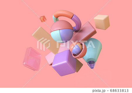 3D Geometric Visual colorful design 010 3D Geometric Visual colorful design 010 68633813