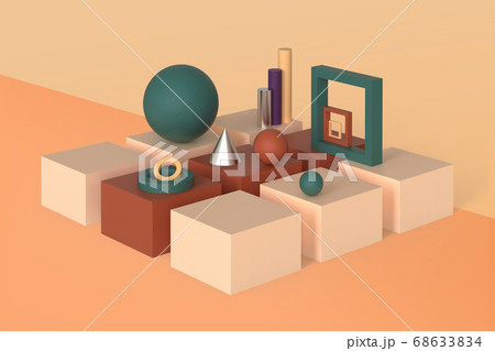 3D Geometric Visual colorful design 003 68633834
