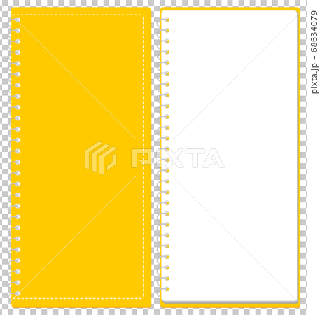 素描本環筆記本封面和頁面集插圖矢量* A4三倍大小 68634079