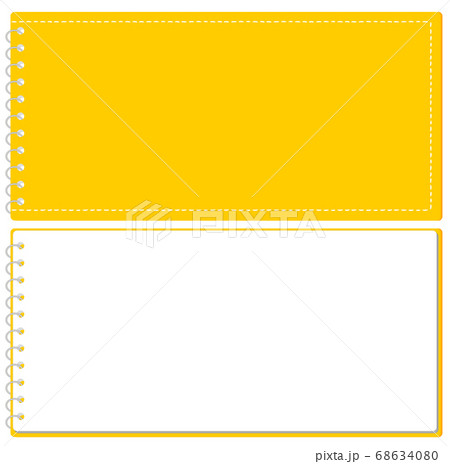 スケッチブック リングノート 表紙とページのセット イラスト ベクター ※A4の三つ折りサイズ スケッチブック リングノート 表紙とページのセット イラスト ベクター ※A4の三つ折りサイズ 68634080