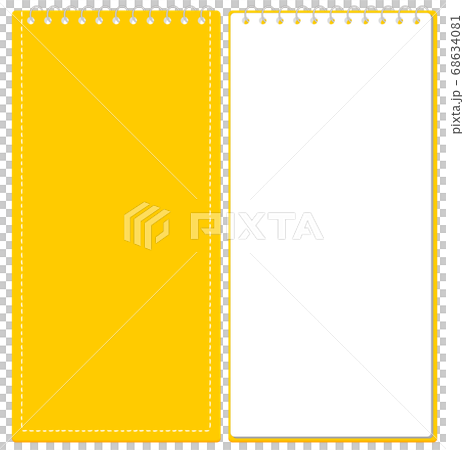 Sketch book Ring notebook Cover and page set Illustration vector *A4 tri-fold size 68634081