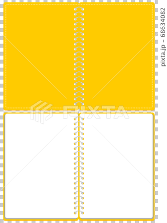 Sketchbook ring notebook cover and page set illustration vector *A4 size 68634082
