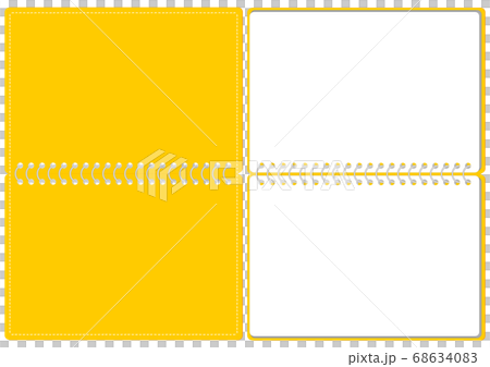 Sketchbook ring notebook cover and page set illustration vector *A4 size 68634083