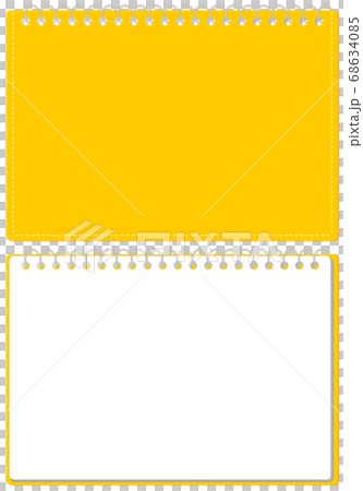 スケッチブック リングノート 表紙とページのセット イラスト ベクター のサイズのイラスト素材