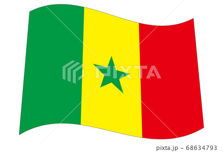 新世界の国旗2：3Ver波形　セネガル 68634793