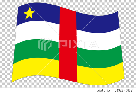 新世界の国旗2：3Ver波形　中央アフリカ 68634798