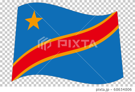 新世界の国旗2：3Ver波形　コンゴ民主共和国 68634806