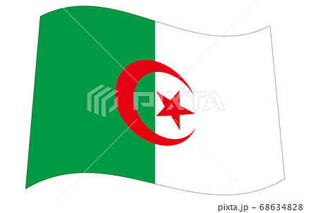 新世界の国旗2：3Ver波形　アルジェリア 68634828