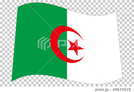 新世界の国旗2：3Ver波形　アルジェリア 68634828