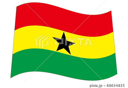 新世界の国旗2：3Ver波形　ガーナ 68634835