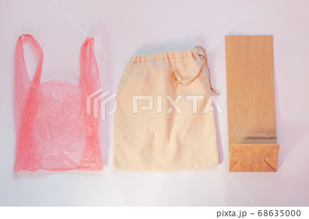 Plastic bag vs paper pack vs fabric eco bag. Say 68635000