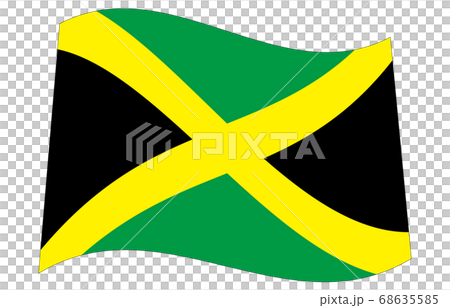 New World Flag 2:3Ver Waveform Jamaica New World Flag 2:3Ver Waveform Jamaica 68635585