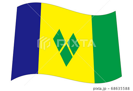新世界の国旗2：3Ver波形　セントビンセント・グレナディーン諸島