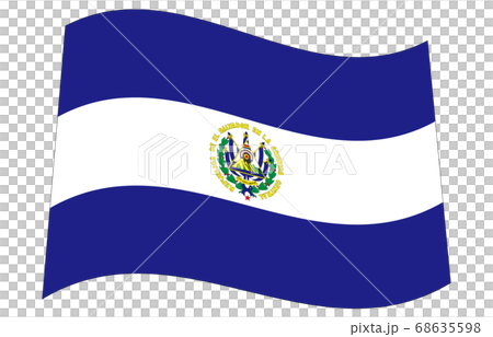 新世界の国旗2：3Ver波形　エルサルバドル 68635598