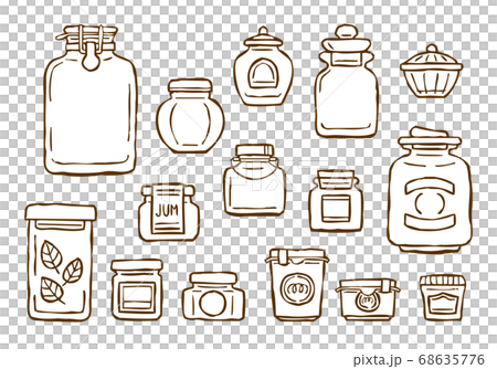 Handwritten Line Drawing Illustration Set For Stock Illustration