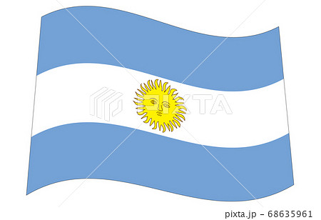 新世界の国旗2：3Ve波形　アルゼンチン 68635961