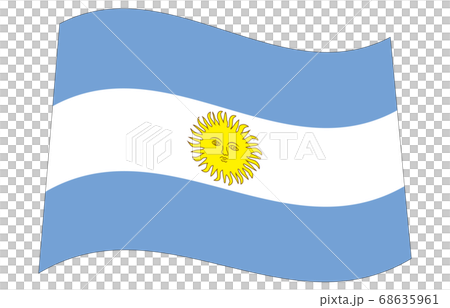 新世界の国旗2：3Ve波形　アルゼンチン 68635961