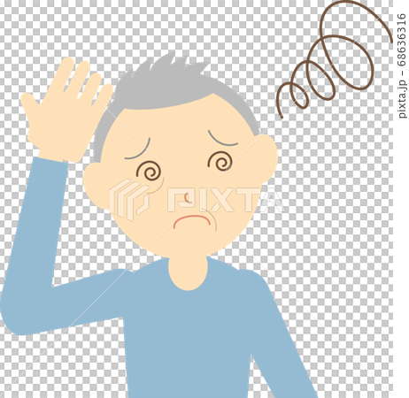 Elderly man who is dizzy 68636316