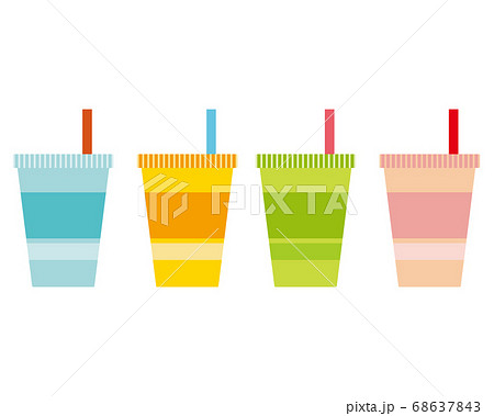 ドリンクカップのベクターイラストのイラスト素材