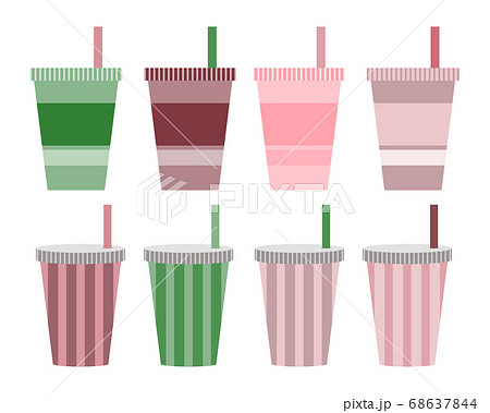ドリンクカップのベクターイラストのイラスト素材