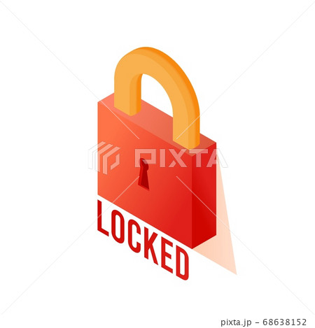 Isometric illustration of a lock. 68638152