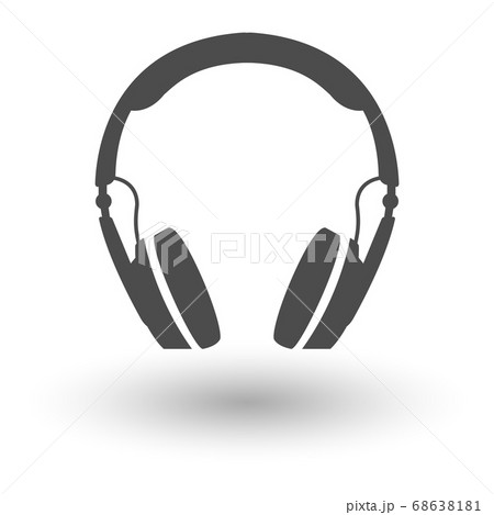 Modern headphones icon. Headset silhouette. Music Modern headphones icon. Headset silhouette. Music 68638181