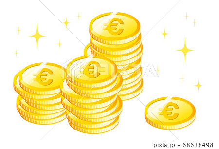 ユーロ 大金のイメージ 背景透過1 のイラスト素材