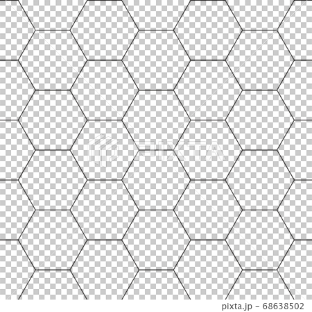 シームレスなハニカム模様 透過のイラスト素材