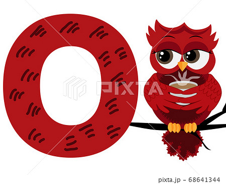 illustration of Animals alphabet: O is for Owl 68641344