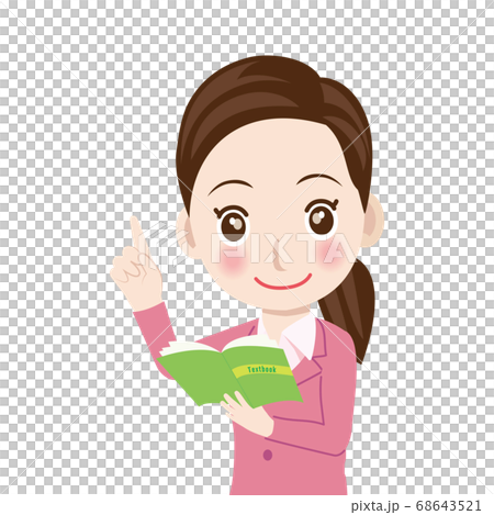 一個女人拿著一本教科書的女人的矢量插圖商人老師講師辦公室工作人員破產了白色背景 68643521