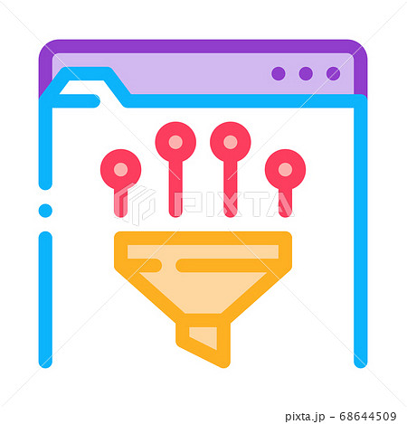 filtering data icon vector outline illustration filtering data icon vector outline illustration 68644509