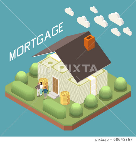 Mortgage Loan Isometric Composition  68645367