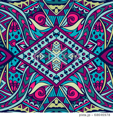 Colorful Tribal Ethnic Festive Abstract Floral 68646978