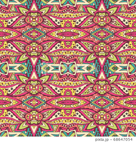 Abstract Tribal vintage ethnic seamless pattern 68647054