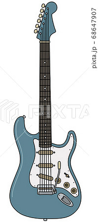 The retro blue electric guitar The retro blue electric guitar 68647907
