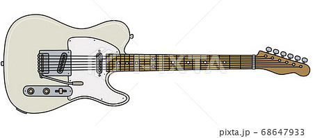 The classic white electric guitar The classic white electric guitar 68647933
