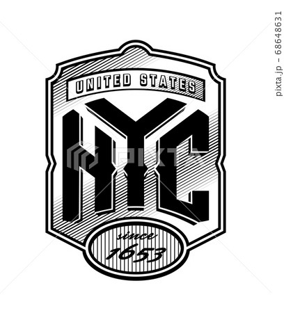 New York city emblem, vintage style. Vector illustration. 68648631