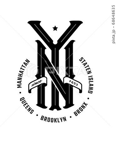 New York city emblem, vintage style. Vector illustration. 68648635