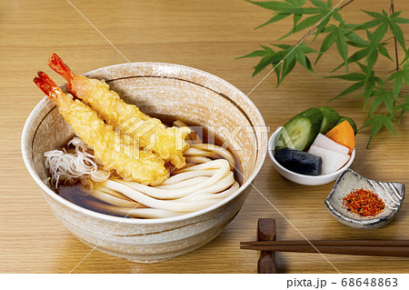 太麺の海老天うどん 68648863