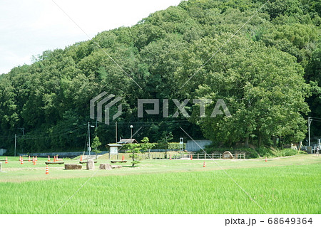 高松城水攻め史跡公園の遠景　岡山県岡山市北区 68649364