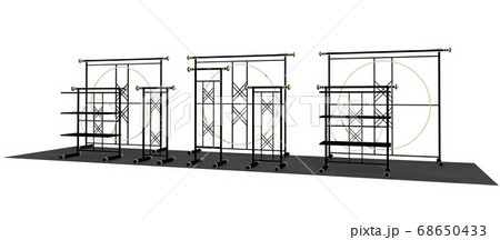 撞木、衣桁の3dレンダリング 68650433