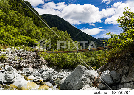 涸沢カールへの吊り橋 涸沢カールへの吊り橋 68650704