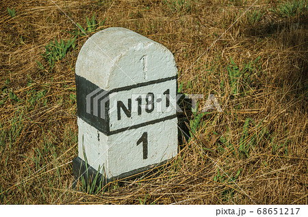 View of road mark made of cement 68651217