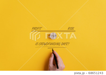 Conceptual image about safety of crowdfunding 68651243
