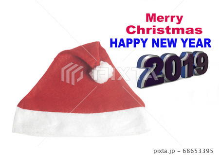Merry christmas greeting card 2019 with christmas 68653395
