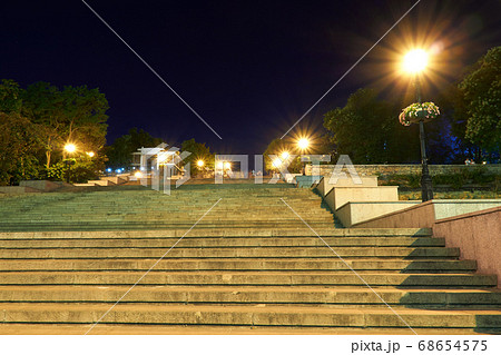 night street view of Odessa city, Ukraine, 68654575