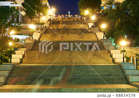 night street view of Odessa city, Ukraine, 68654576