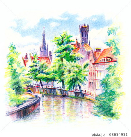 Bruges canal Steenhouwers, Belgium Bruges canal Steenhouwers, Belgium 68654951