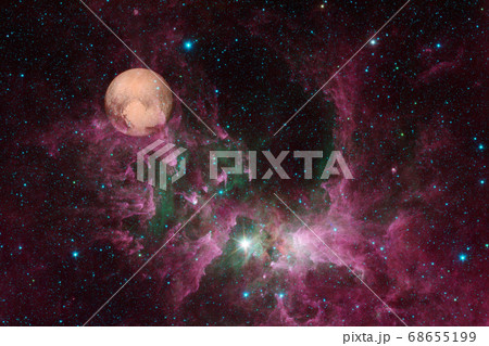Pluto. Solar system. Elements of this image furnished by NASA 68655199