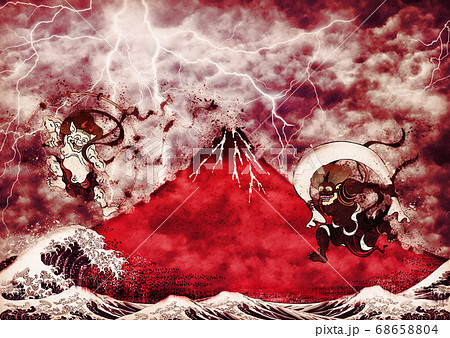 神奈川沖浪裏＆凱風快晴＆風神雷神　赤い嵐ロングバージョン 68658804